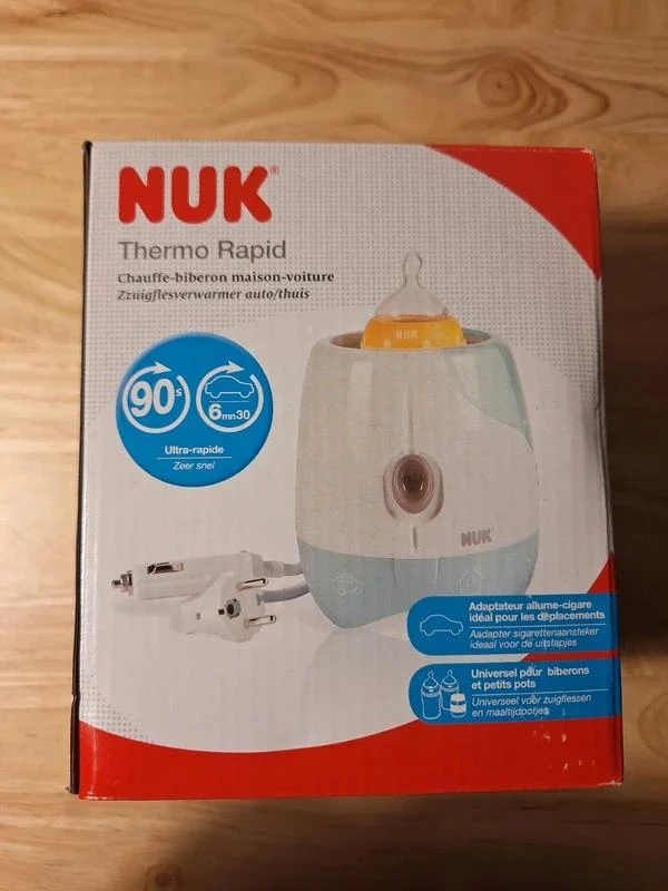Chauffe‑biberon NUK Thermo Rapid – Maison & Voiture – complet